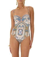 Make Me Your Mosiac Underwire One-Piece Swimsuit