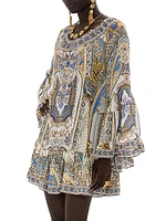 Make Me Your Mosiac Silk Cover-Up Minidress