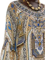 Make Me Your Mosiac Silk Cover-Up Minidress