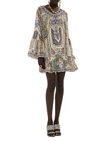 Make Me Your Mosiac Silk Cover-Up Minidress