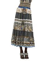 Make Me Your Mosiac Tiered Circle Skirt