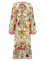 Egyptian Rose Blouson Sleeve Dress