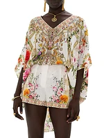 Egyptian Rose Silk Cover-Up Kaftan