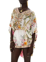 Egyptian Rose Silk Cover-Up Kaftan