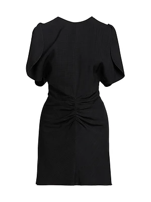Gathered-Waist Minidress