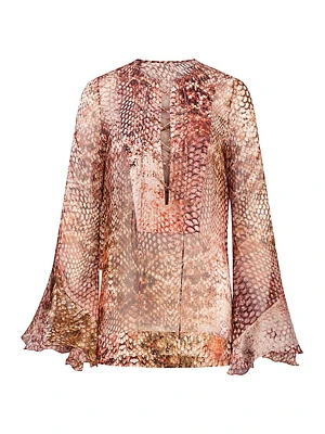 Thea Snake Silk Blouse