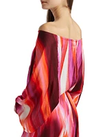 Manon Painted Off-the-Shoulder Minidress