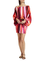 Manon Painted Off-the-Shoulder Minidress