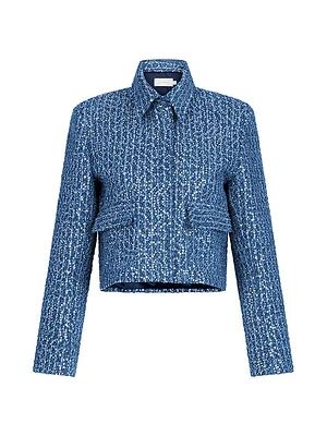 Perla Sequined Cotton-Blend Jacket