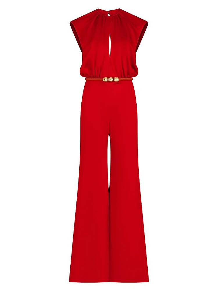 Noel Belted Wide-Leg Jumpsuit