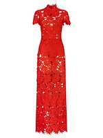 Taiana Embroidered Floral Maxi-Dress