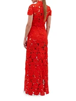 Taiana Embroidered Floral Maxi-Dress