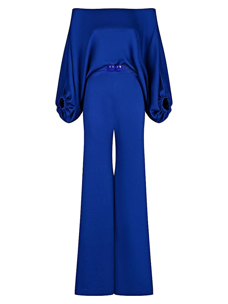 Theresa Off-The-Shoulder Wide-Leg Jumpsuit