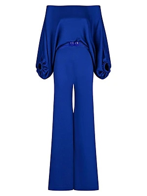 Theresa Off-The-Shoulder Wide-Leg Jumpsuit
