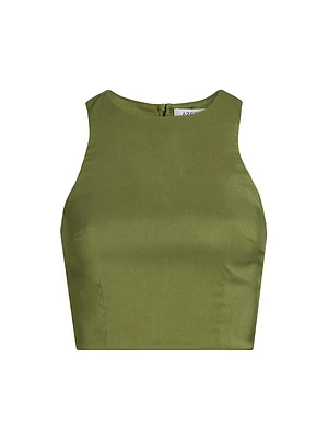 Lina Satin Crop Top