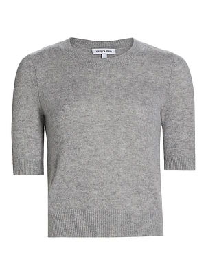 Shana Cashmere Short-Sleeve Sweater