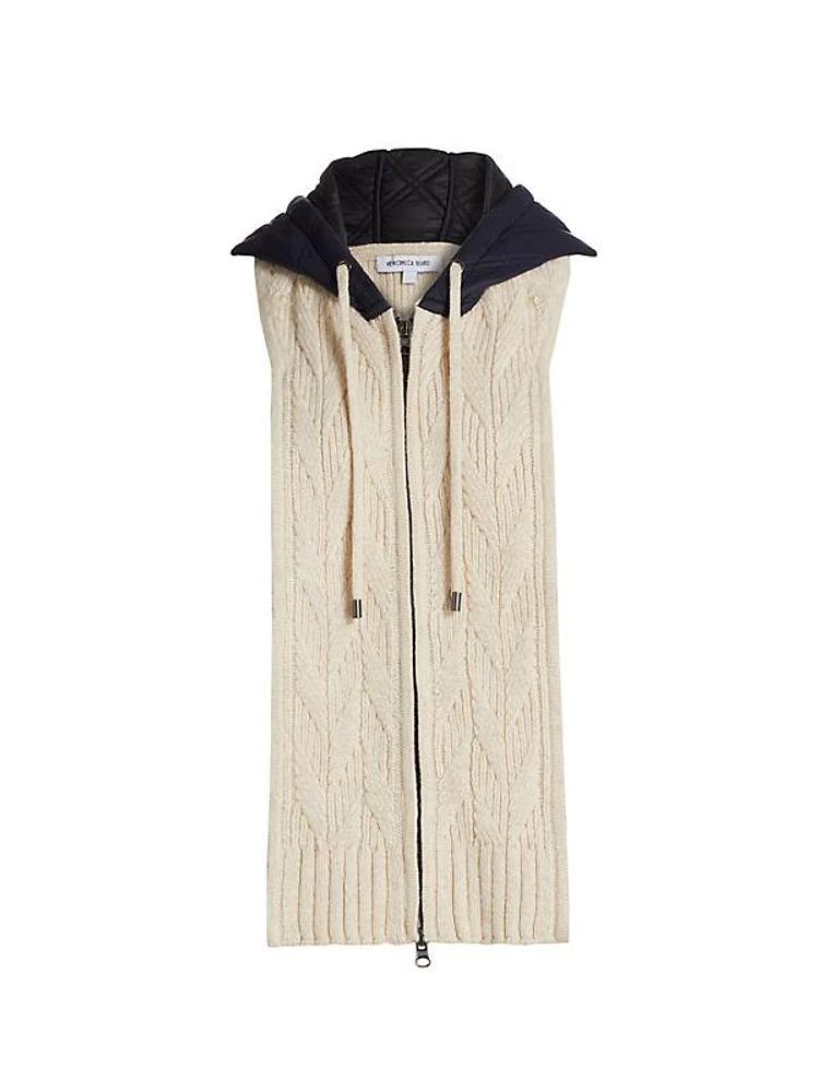 Orine Cabled Wool Hooded Dickey