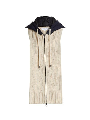 Orine Cabled Wool Hooded Dickey