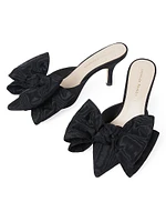 Margot 80MM Moiré Bow Mules