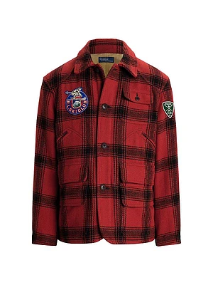 Plaid Patch Outdoor Jacket