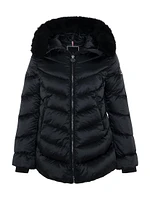 Apres-Ski Jacket with Detachable Toscana Shearling Lamb Hood Trim