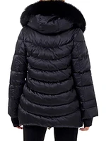 Apres-Ski Jacket with Detachable Toscana Shearling Lamb Hood Trim