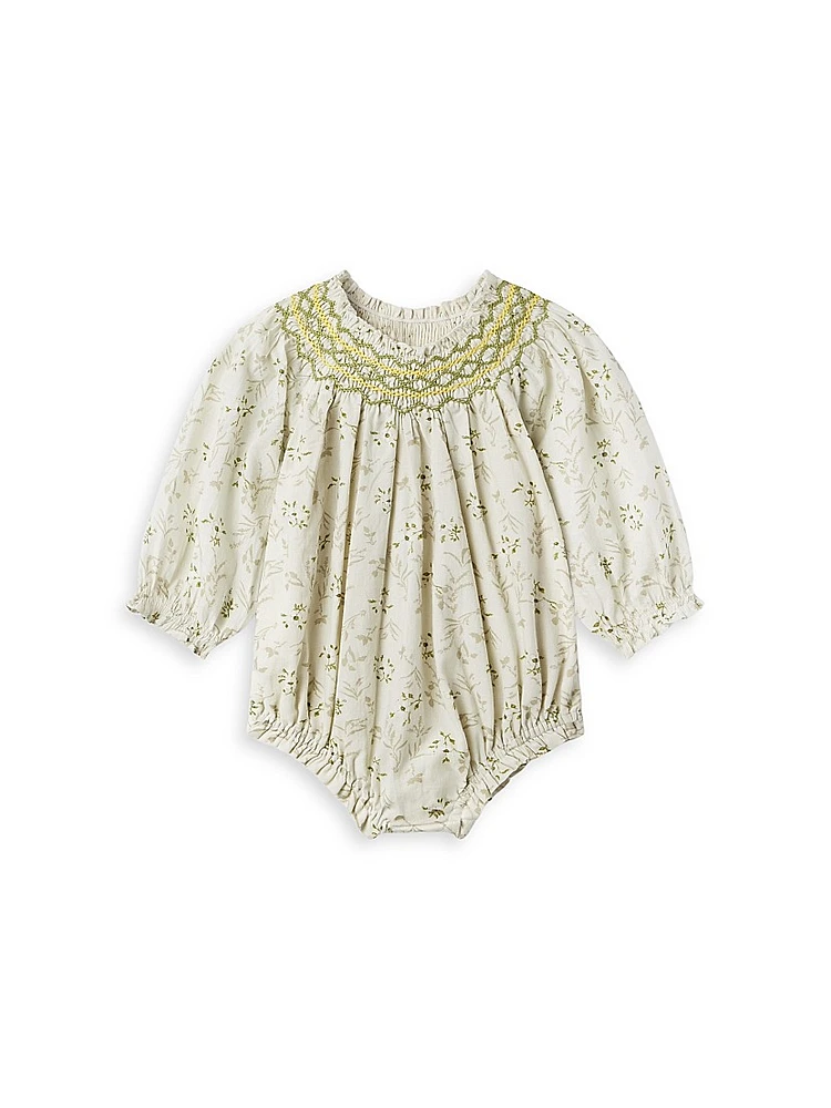 Baby Girl's & Little Floral Embroidered Bodysuit