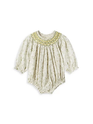 Baby Girl's & Little Floral Embroidered Bodysuit