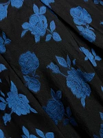 Floral Silk A-Line Maxi Dress