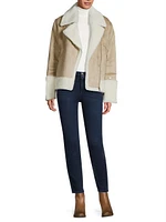 Phoebe Faux-Sherpa Moto Jacket