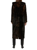 Select Shearling Lamb Coat with Hood