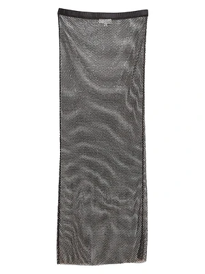 Rhinestone Fishnet Maxi Skirt