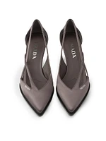 Satin Cut-Out Pumps