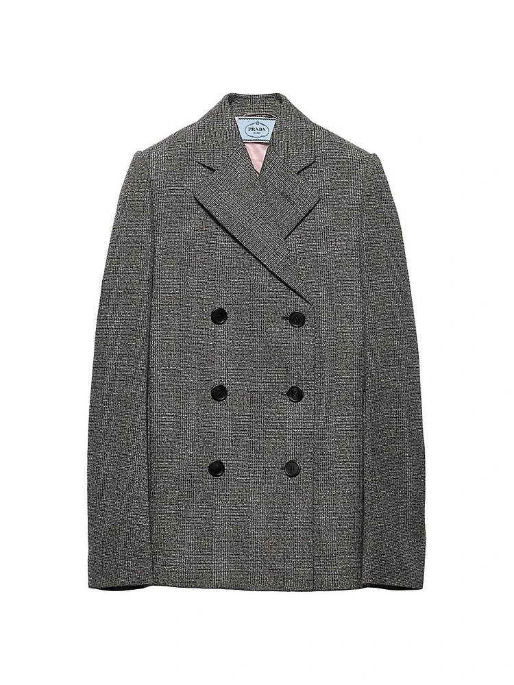 Double-Breasted Prince of Wales Checked Jacket