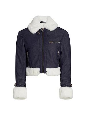 Jude Denim & Faux-Fur Jacket