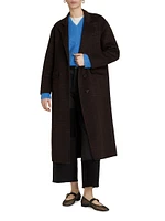 Gallery Plaid Wool-Blend Coat