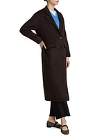 Gallery Plaid Wool-Blend Coat