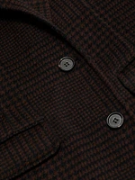 Gallery Plaid Wool-Blend Coat