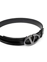 The Bold Edition VLogo Shiny Calfskin Belt 30MM