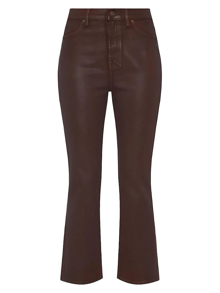 Kick High-Waist Slim-Fit Coated Jeans