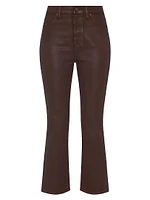 Kick High-Waist Slim-Fit Coated Jeans