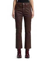 Kick High-Waist Slim-Fit Coated Jeans