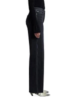 Lotta Mid-Rise Stretch Wide-Leg Jeans