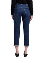 Josefina Low-Rise Stretch Cuffed Skinny Jeans