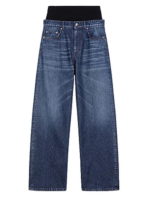 Afoso Denim Double-Waist Jeans
