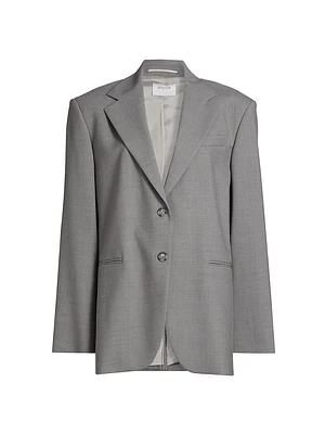 Wool Single-Breasted Blazer