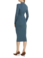 Merino-Blend Knit Midi Dress