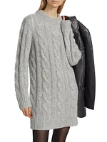 Alpaca-Blend Cable-Knit Sweaterdress