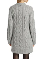 Alpaca-Blend Cable-Knit Sweaterdress