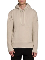 Wool Cashmere Blend Zip-Up Hoodie